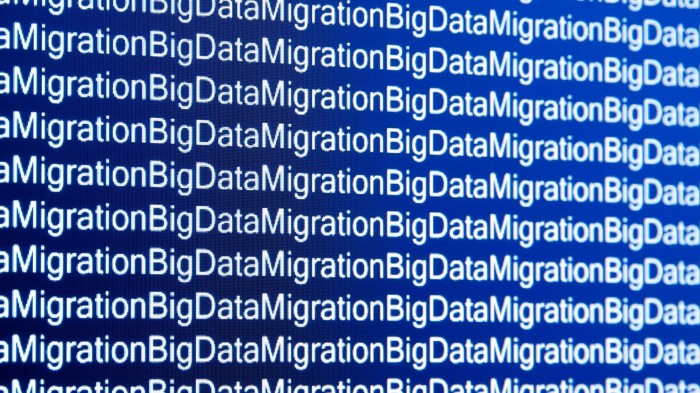 Big data migration graphic