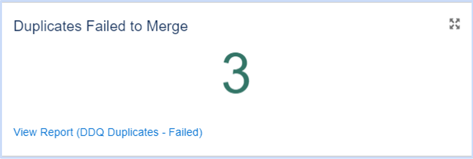 Screenshot of Delpha dashboard informing the end user of the number of failed merges